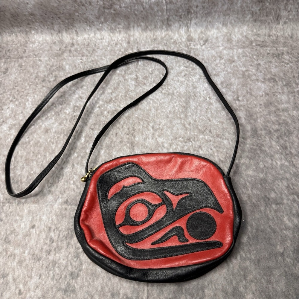 Spirit of the Wild Canada Soft Leather Mini Crossbody Purse First Tribes Raven